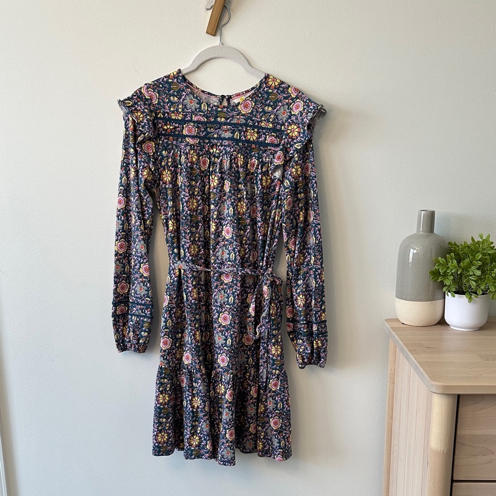 Boden Floral Ruffle Dress